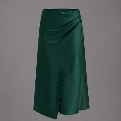 Harriet | Satin Wrap Midi Skirt