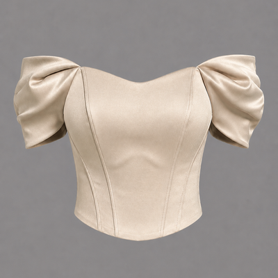 Amelia | Off-Shoulder Corset Bodysuit Top