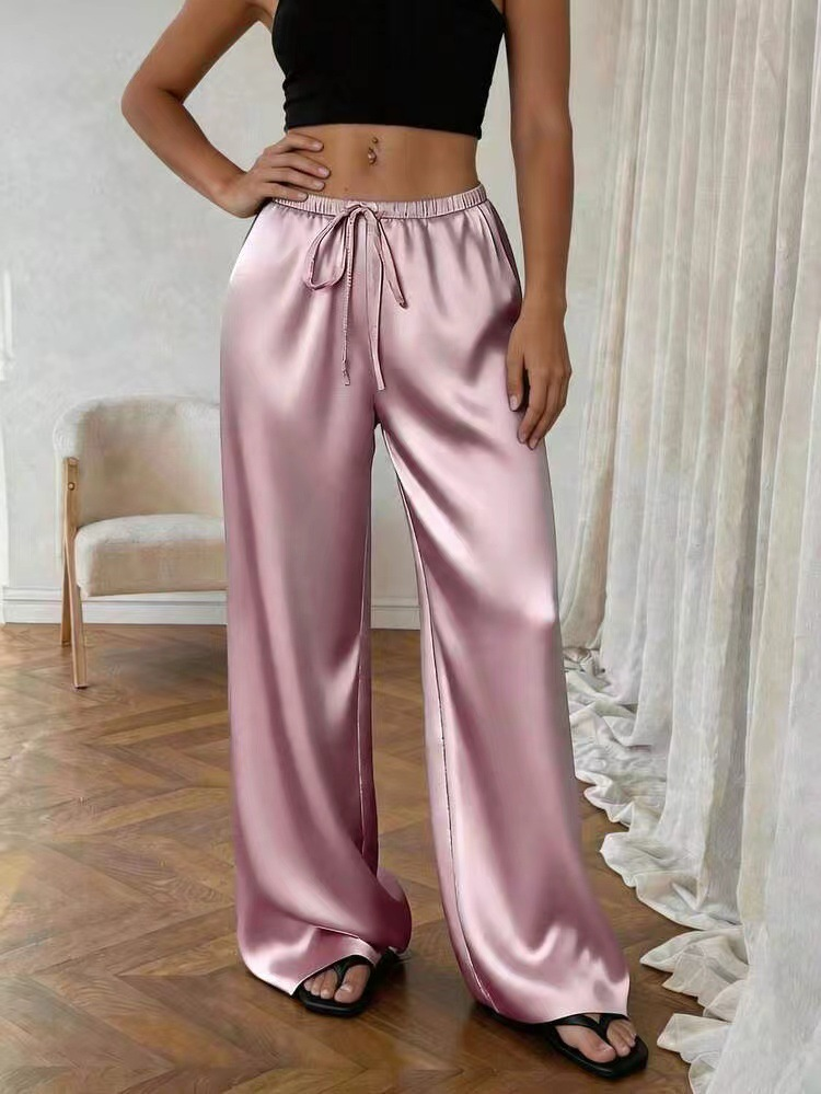 Amelia | Wide Leg Satin Trousers