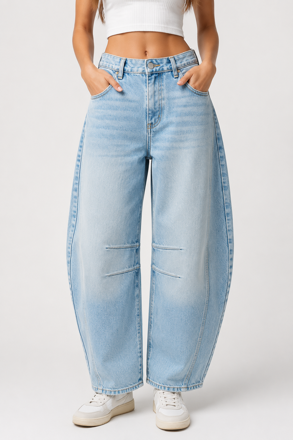 Ione | Wide Leg Barrel Jeans