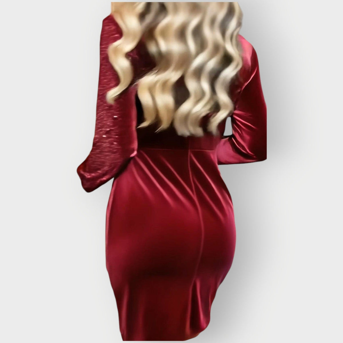 Noor | Velvet Sequin Long Sleeve Mini Wrap Dress