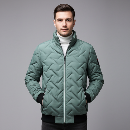 Stanley mens geometric quilted puffer jacket
