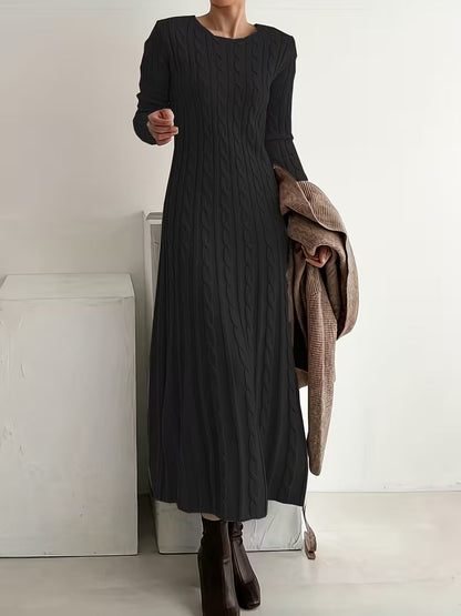 Willow | Cable Knit Maxi Dress Long Sleeve