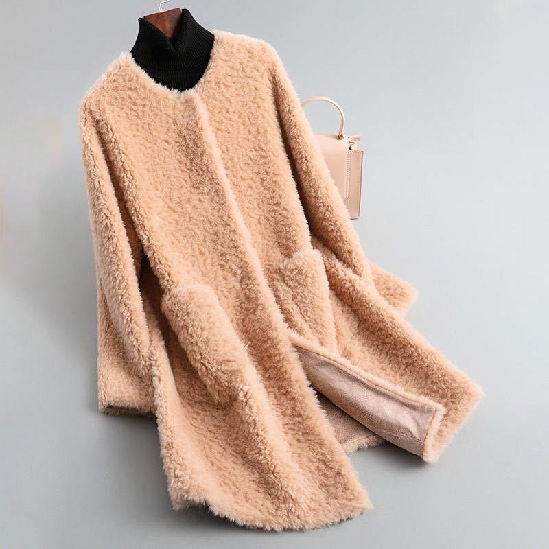 Cressida womens faux fur teddy coat