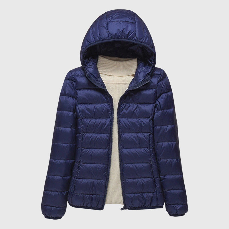 Maeve womens hooded quilted puffer jacket