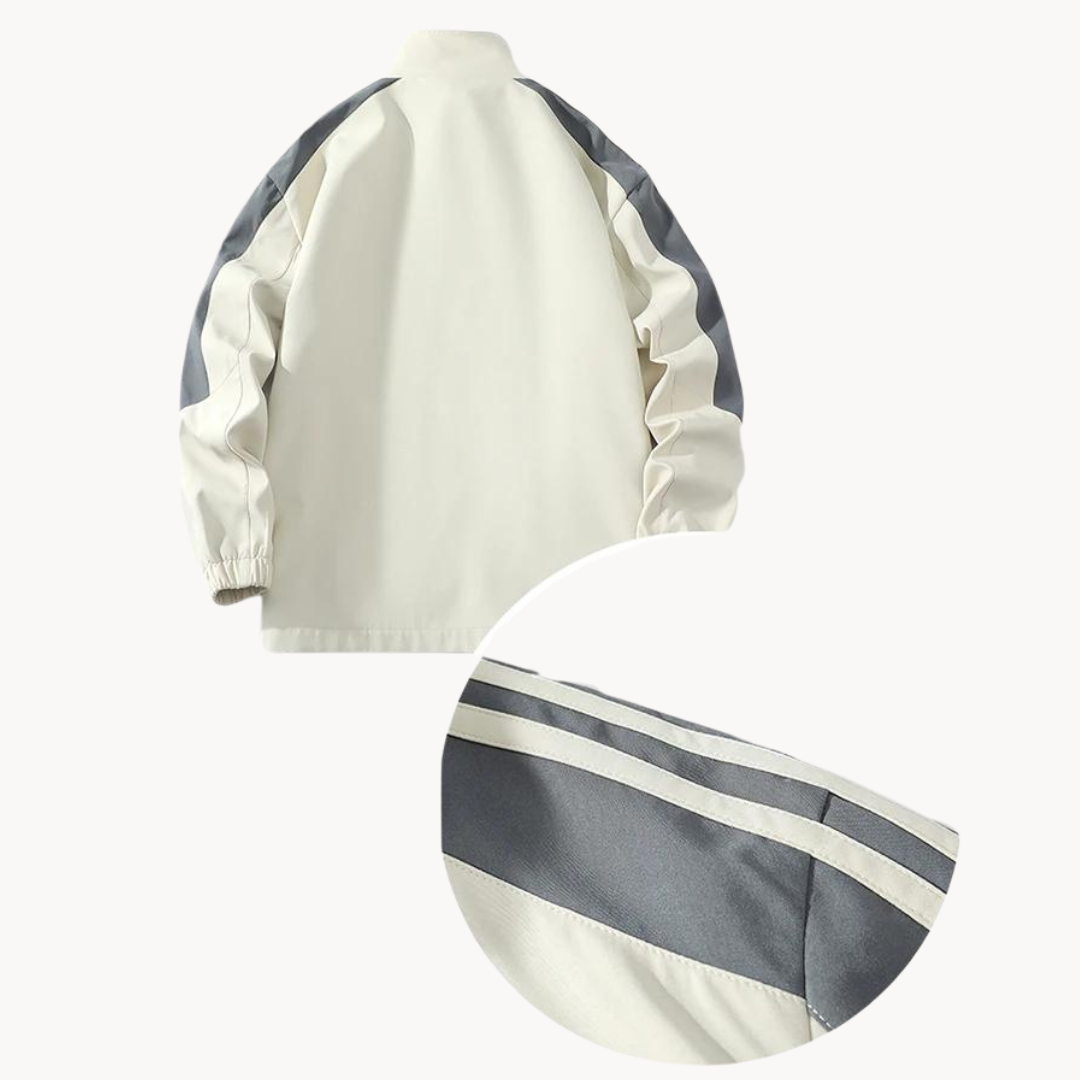Sky striped zip tracksuit