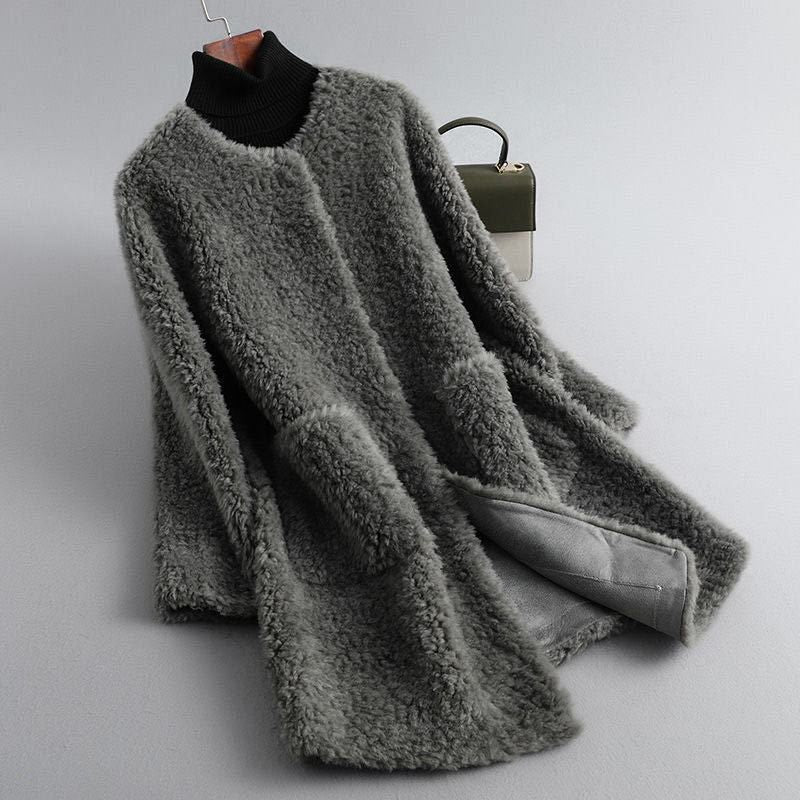 Cressida womens faux fur teddy coat