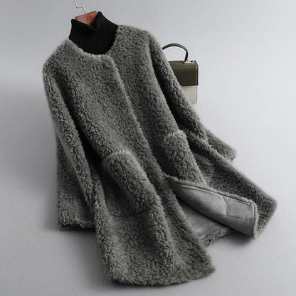Cressida womens faux fur teddy coat