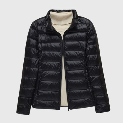 Sophia | Zip Hooded Quilted Puffer Jacket
