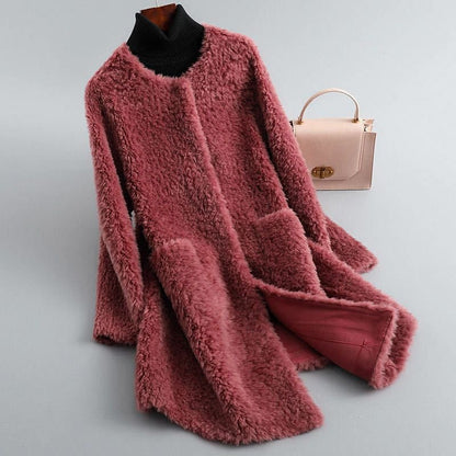Cressida womens faux fur teddy coat