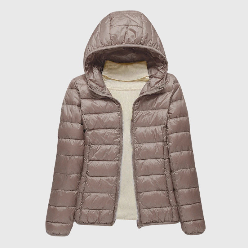 Maeve womens hooded quilted puffer jacket