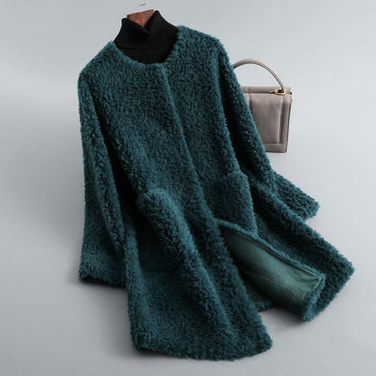Cressida womens faux fur teddy coat