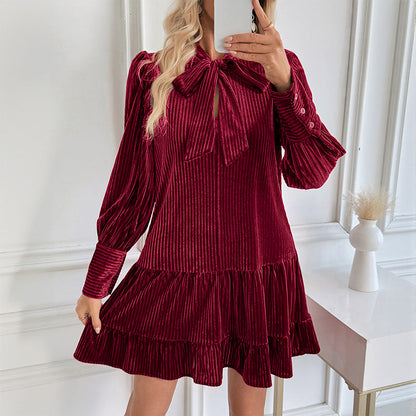 Rosie | Velvet Long Sleeve Mini Dress
