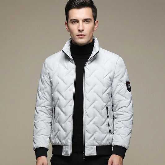 Stanley mens geometric quilted puffer jacket