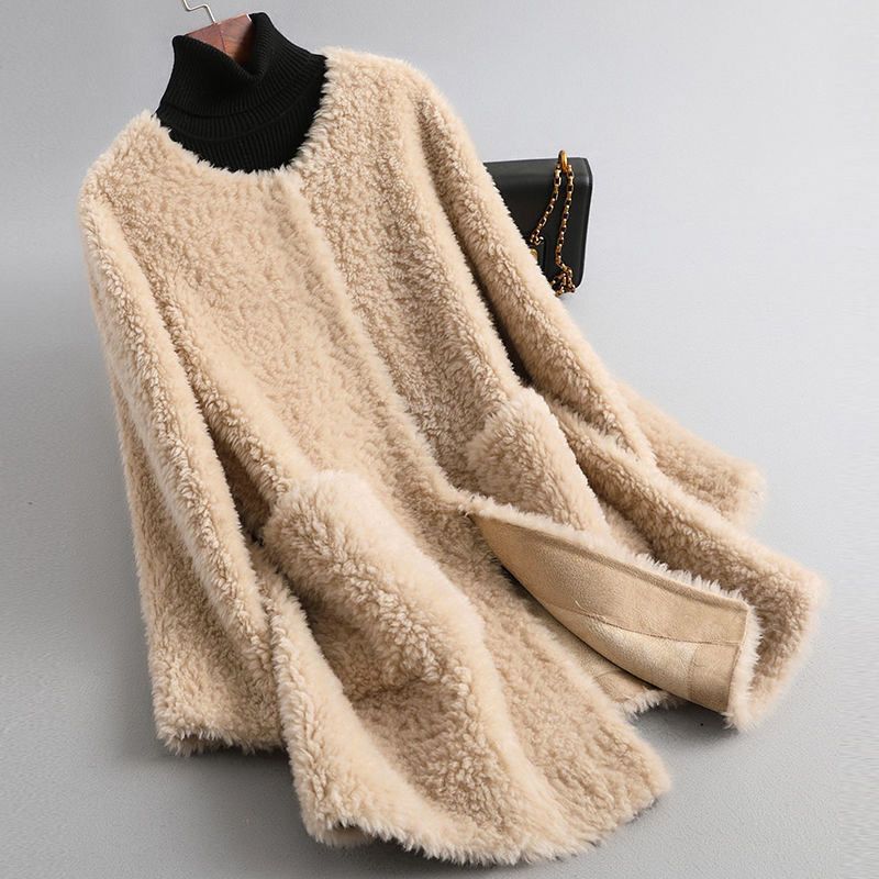 Cressida womens faux fur teddy coat