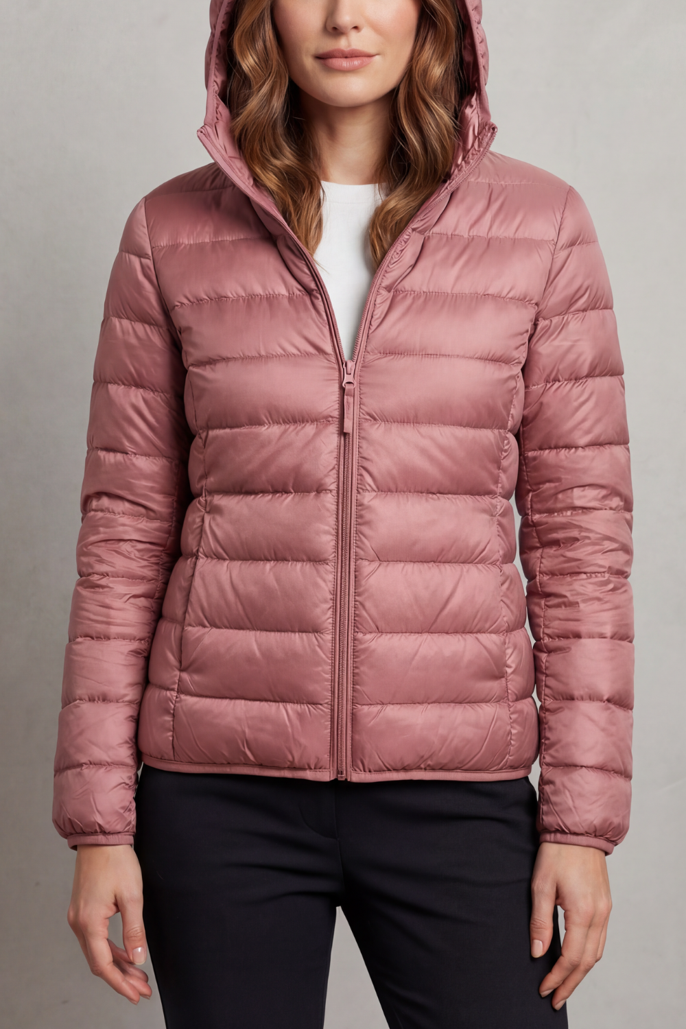 Pippa | Quilted Hooded Puffer Jacket Fitted Zip