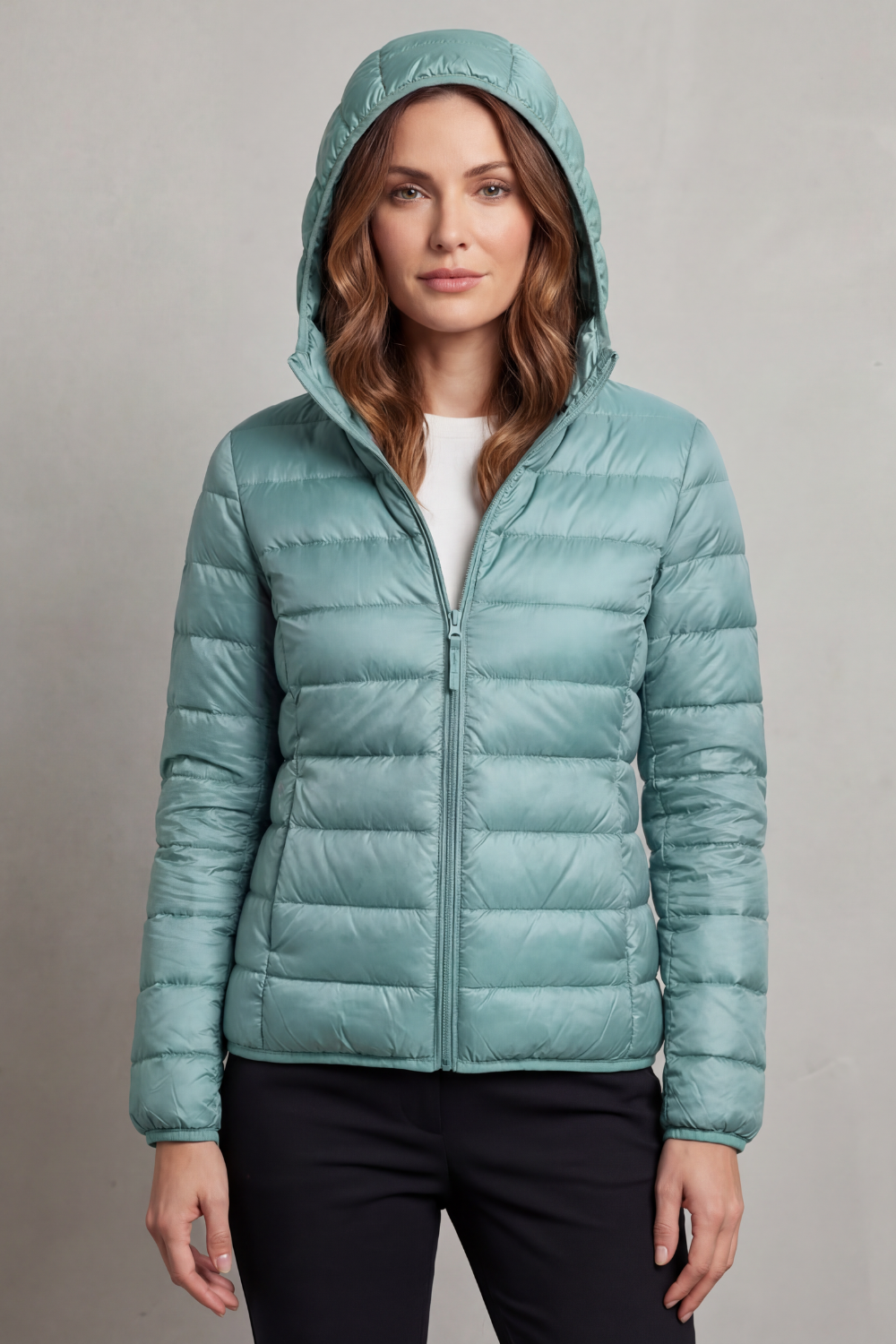 Pippa | Quilted Hooded Puffer Jacket Fitted Zip