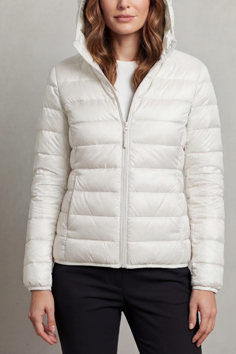 Pippa | Quilted Hooded Puffer Jacket Fitted Zip
