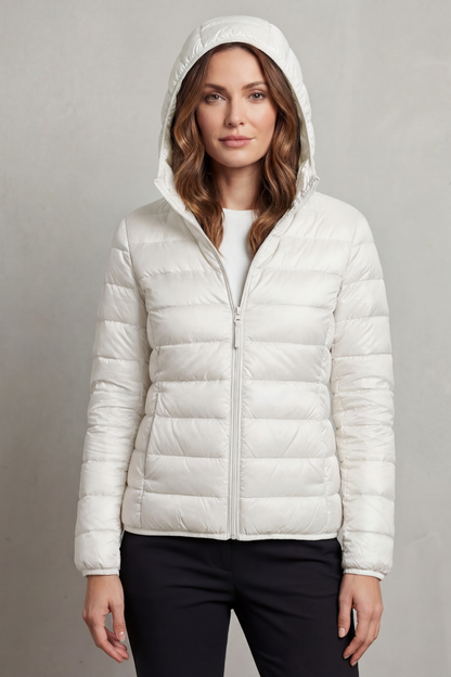 Pippa | Quilted Hooded Puffer Jacket Fitted Zip