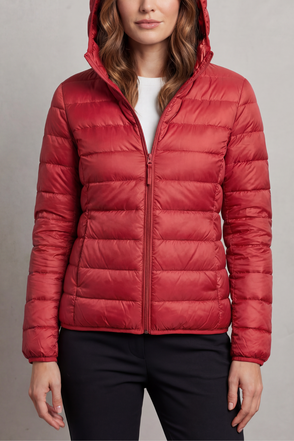 Pippa | Quilted Hooded Puffer Jacket Fitted Zip