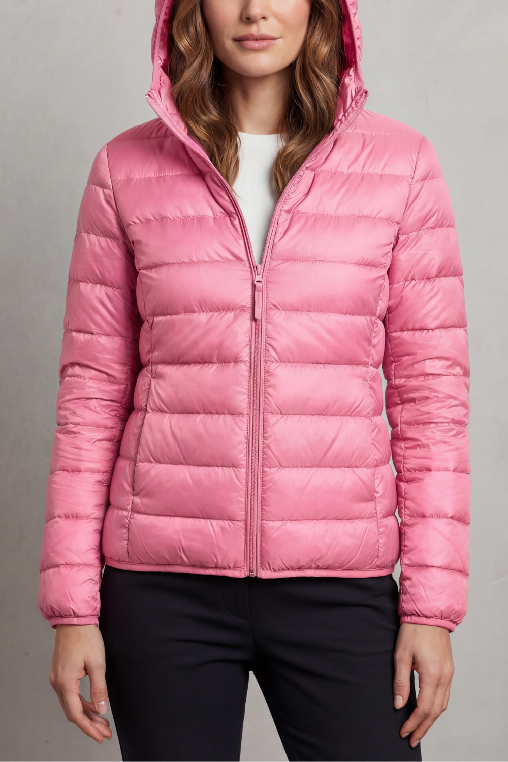 Pippa | Quilted Hooded Puffer Jacket Fitted Zip