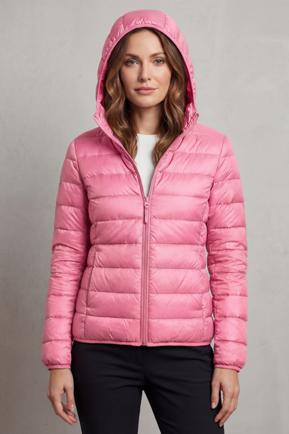 Pippa | Quilted Hooded Puffer Jacket Fitted Zip