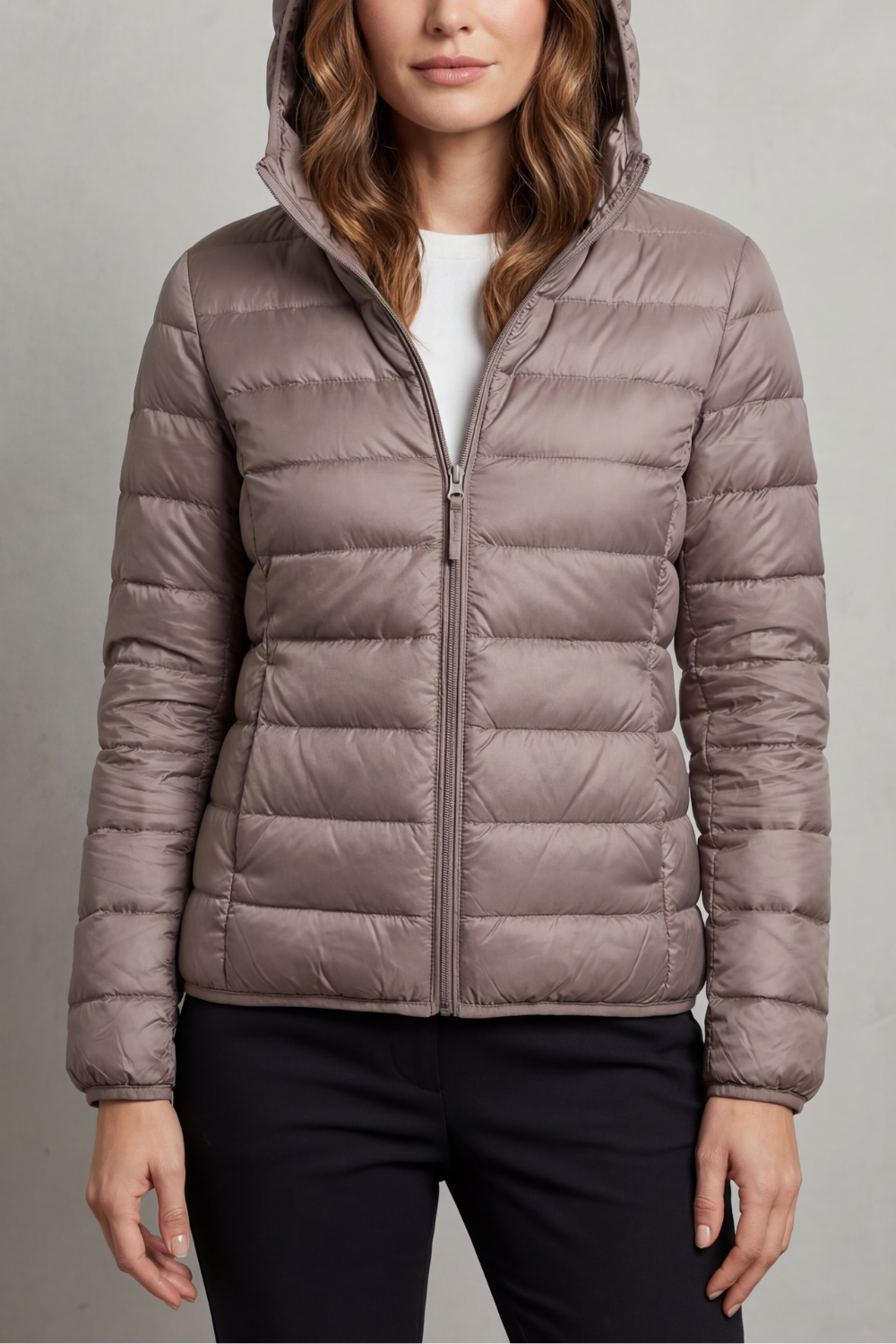 Florence womens quilted hooded puffer jacket