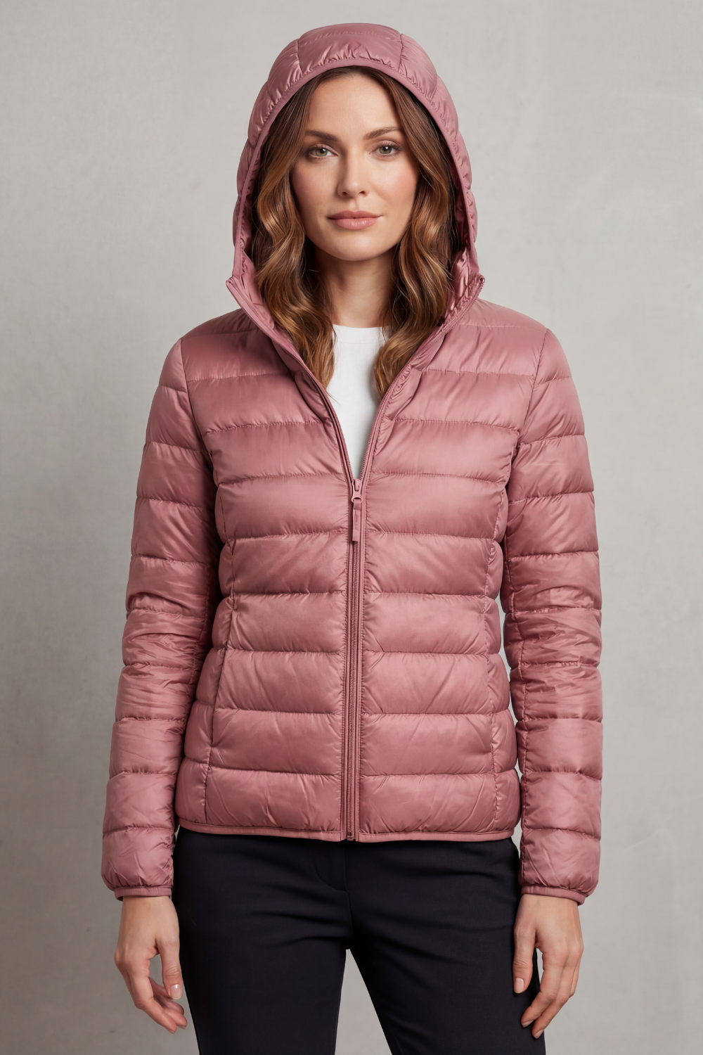 Pippa | Quilted Hooded Puffer Jacket Fitted Zip