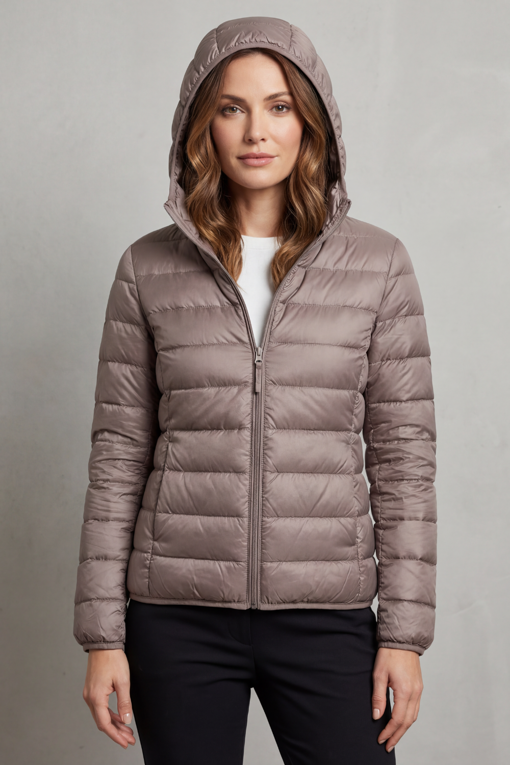 Florence womens quilted hooded puffer jacket