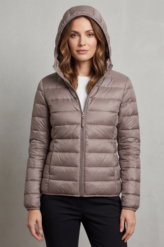Florence womens quilted hooded puffer jacket