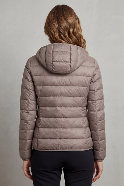 Florence womens quilted hooded puffer jacket