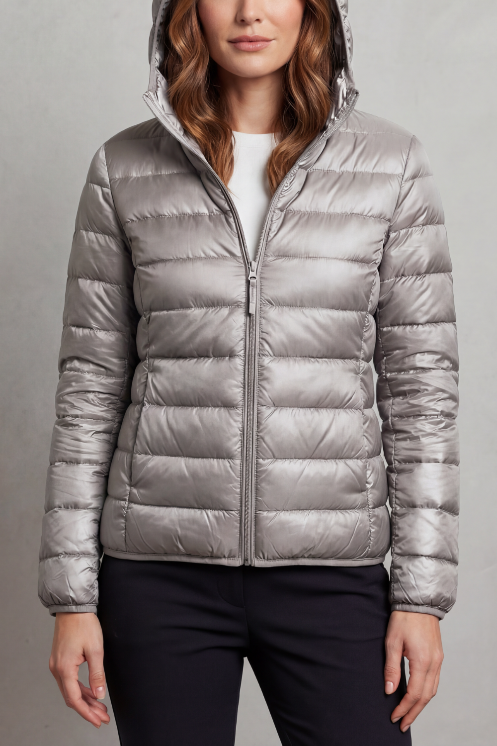 Florence womens quilted hooded puffer jacket