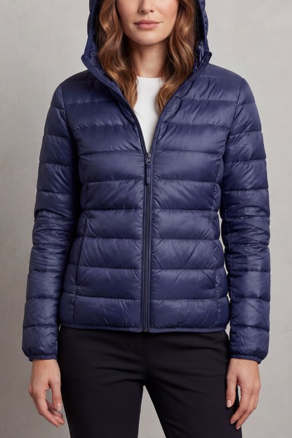 Pippa | Quilted Hooded Puffer Jacket Fitted Zip