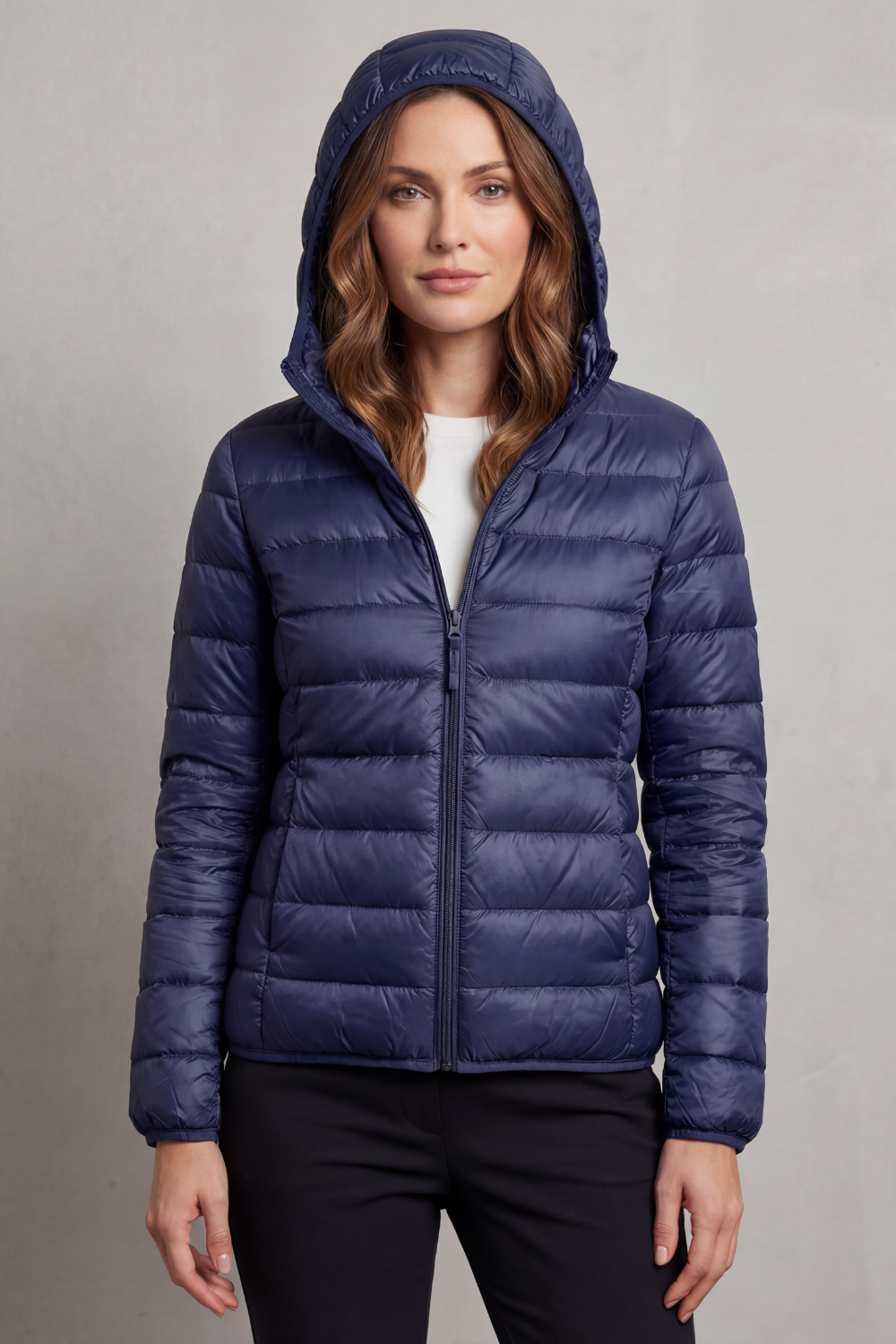 Pippa | Quilted Hooded Puffer Jacket Fitted Zip