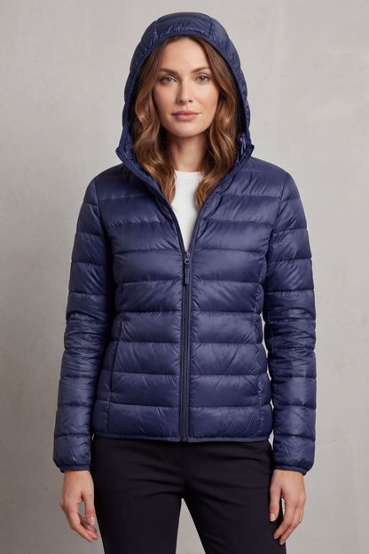 Pippa | Quilted Hooded Puffer Jacket Fitted Zip