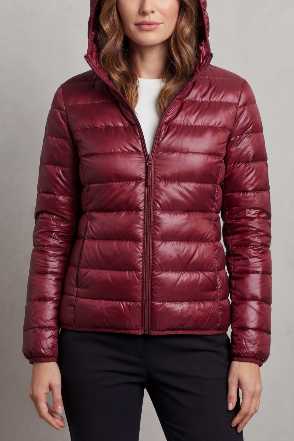 Pippa | Quilted Hooded Puffer Jacket Fitted Zip