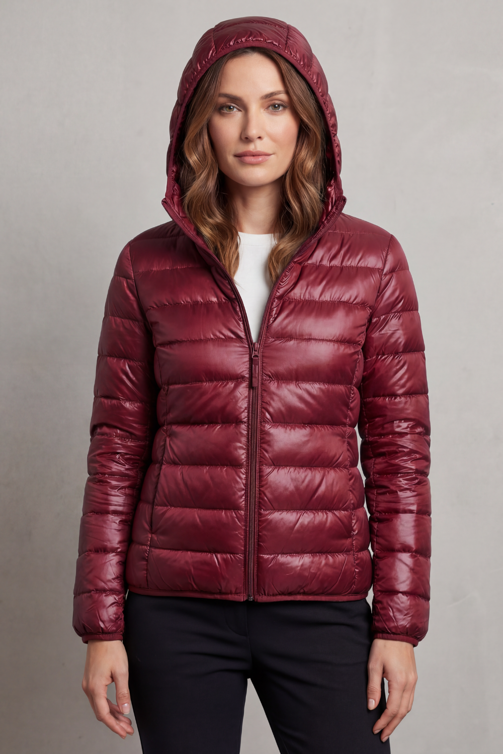Pippa | Quilted Hooded Puffer Jacket Fitted Zip