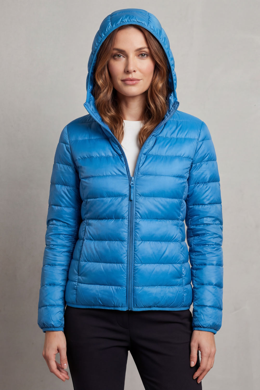 Pippa | Quilted Hooded Puffer Jacket Fitted Zip