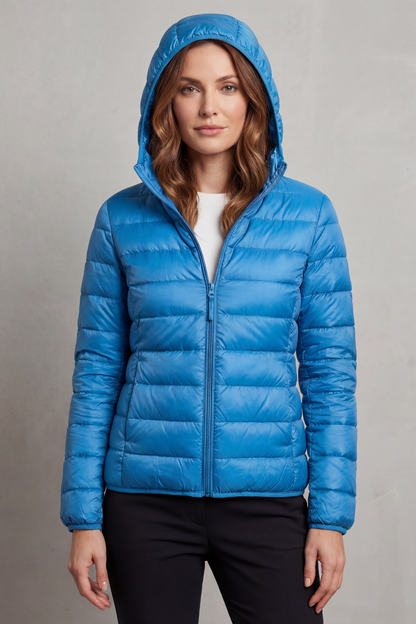 Pippa | Quilted Hooded Puffer Jacket Fitted Zip