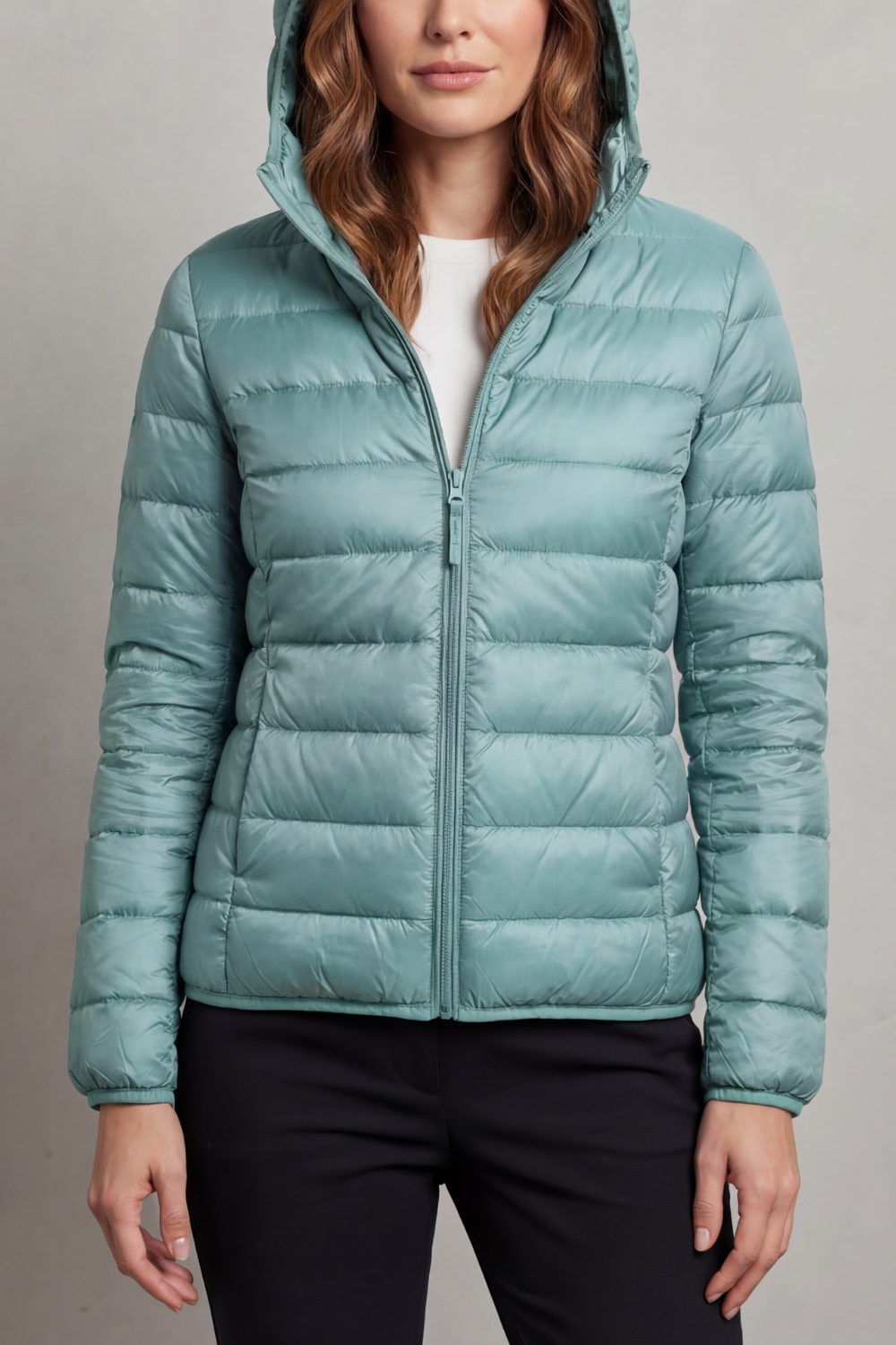 Pippa | Quilted Hooded Puffer Jacket Fitted Zip