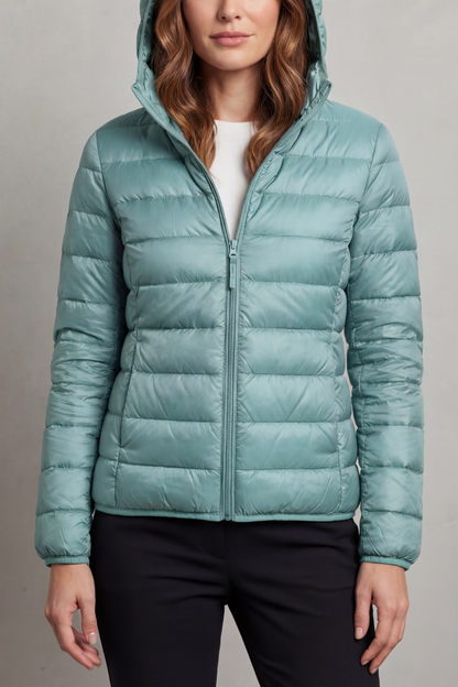 Pippa | Quilted Hooded Puffer Jacket Fitted Zip