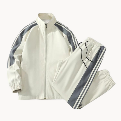 Sky striped zip tracksuit
