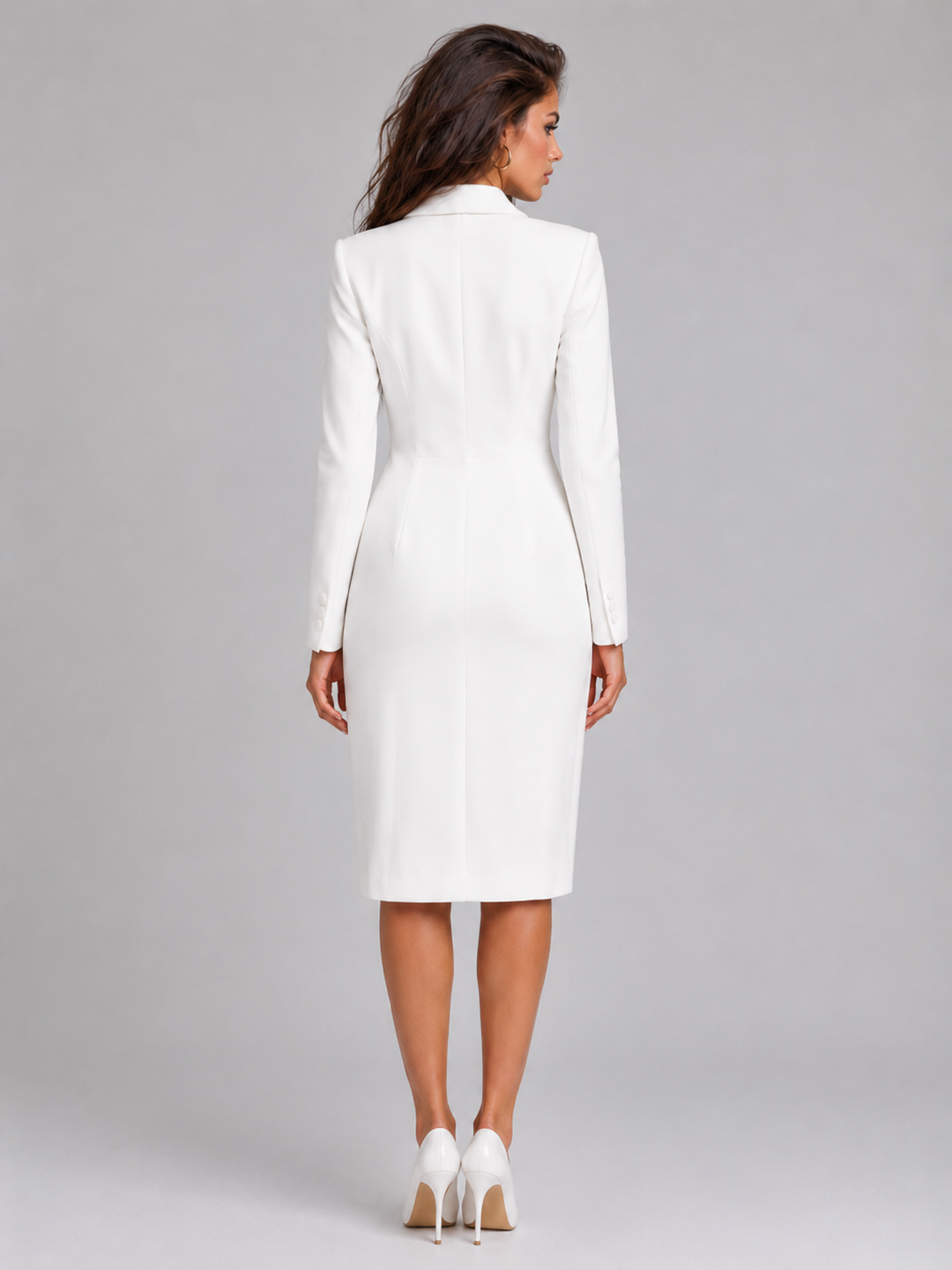 Amelia | Two-Button Longline Tailored Jacket Frock for Her