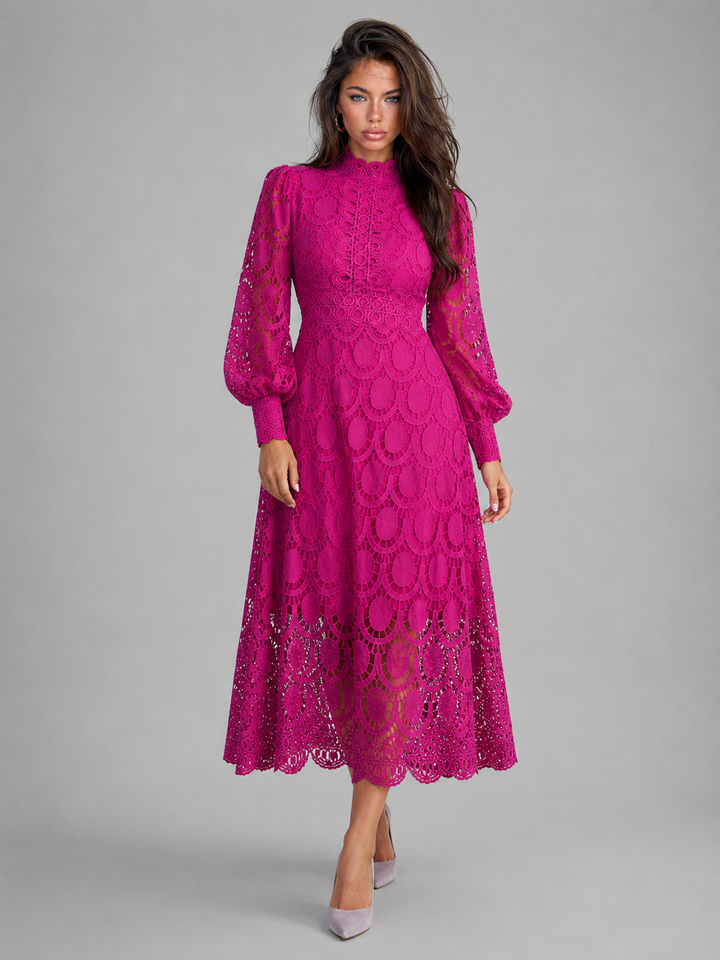 Alice | Wedding Guest Lace Midi Dress