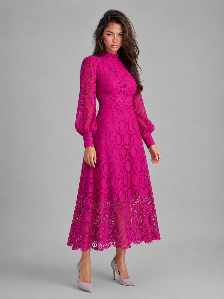 Alice | Wedding Guest Lace Midi Dress
