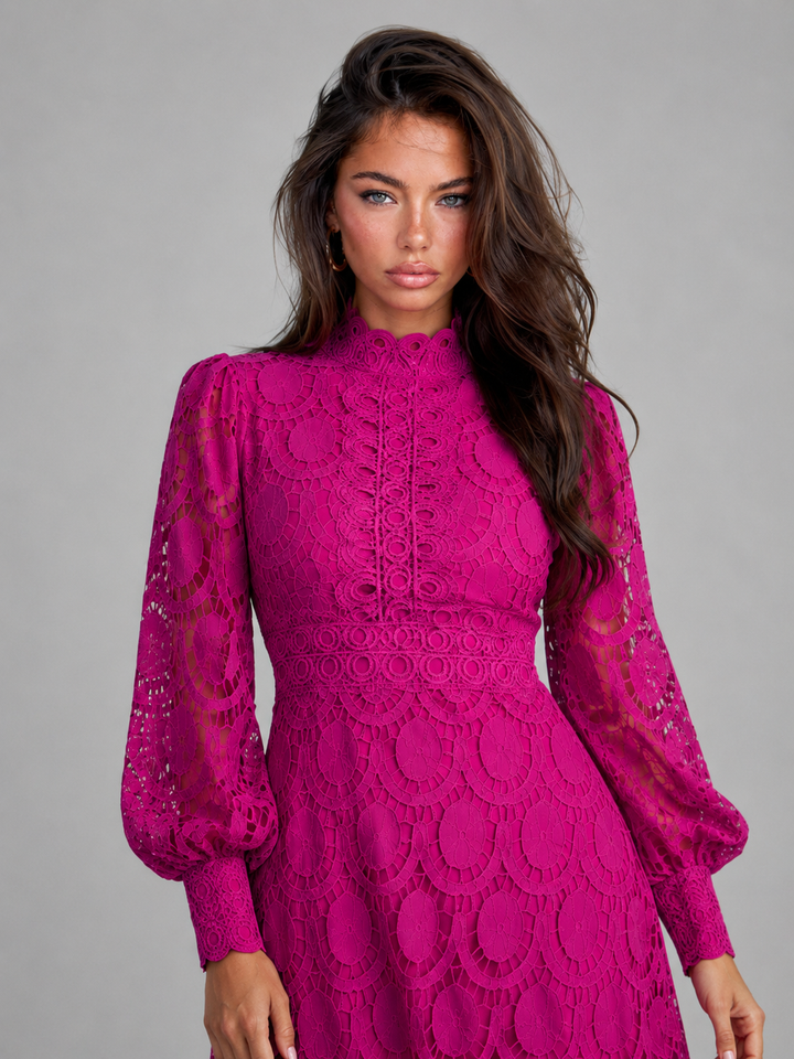 Alice | Wedding Guest Lace Midi Dress