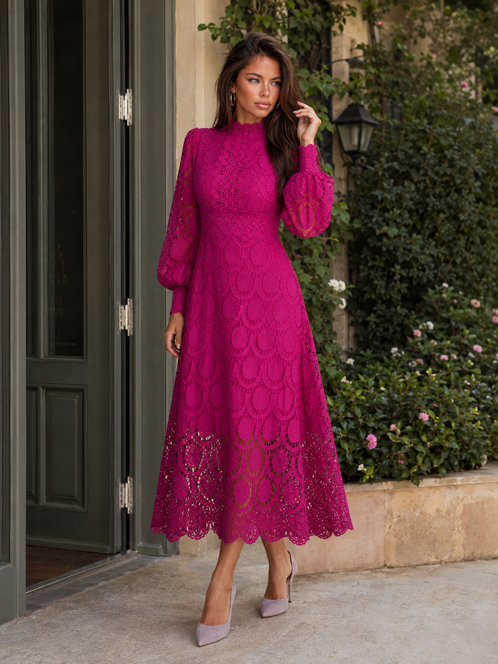 Alice | Wedding Guest Lace Midi Dress