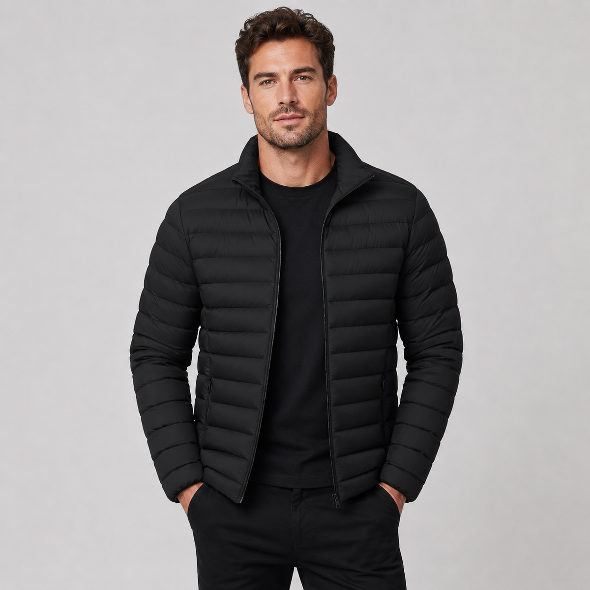 Barnaby mens quilted puffer jacket