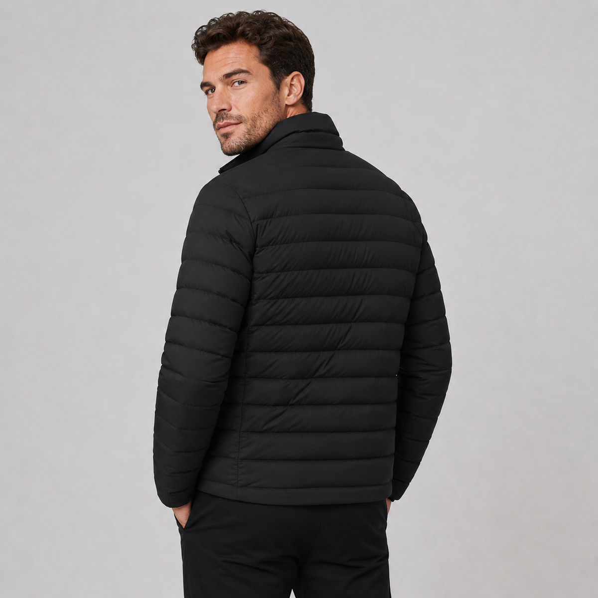 Barnaby mens quilted puffer jacket
