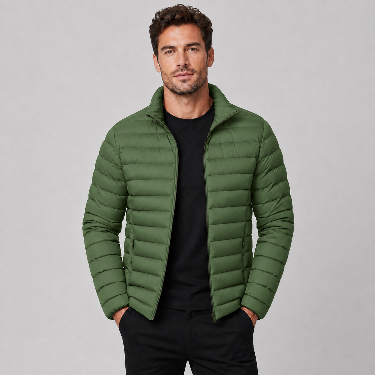 Barnaby mens quilted puffer jacket